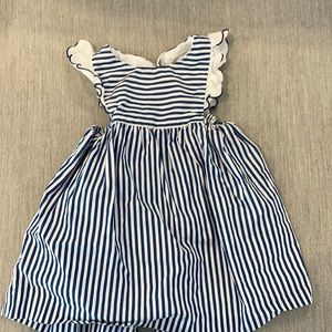 Jacadi blue and white striped dress